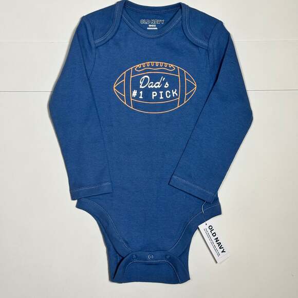 Old Navy Other - NWT Old Navy Baby Long Sleeve Football One Piece Sz 12-18M